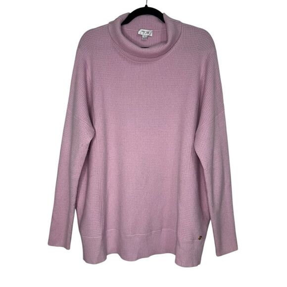 Per Se by Carlisle Women’s Large 100% Cashmere Sweater Pink Lilac Cowl Neck - Picture 1 of 5